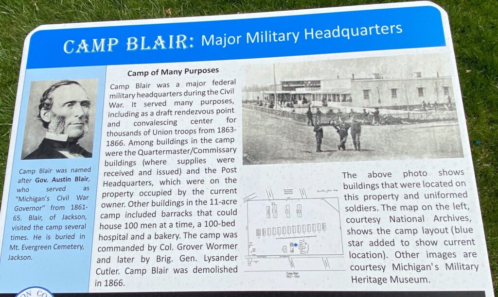 CAMP BLAIR: MAJOR MILITARY HEADQUARTERS MEMORIAL PANEL