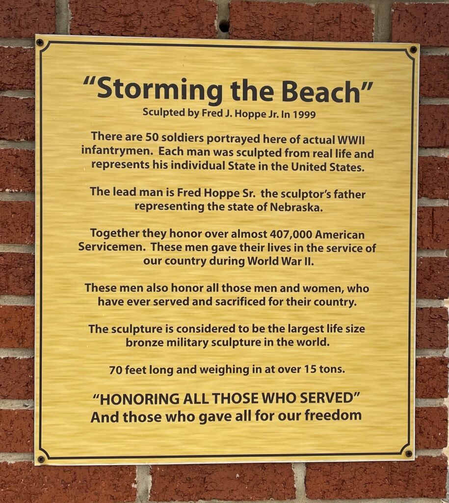 “STORMING THE BEACH” WAR MEMORIAL PLAQUE