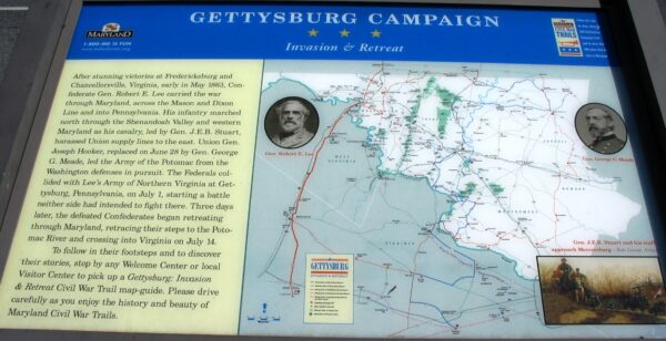 GETTYSBURG CAMPAIGN INVASION & RETREAT WAR MEMORIAL PANEL III