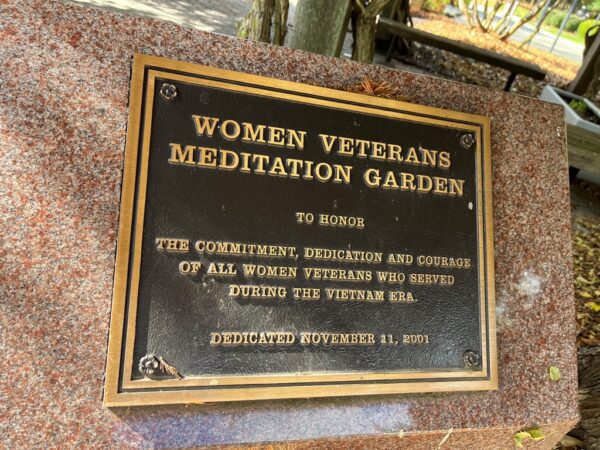 WOMEN VETERANS MEDITATION GARDEN MEMORIAL PLAQUE