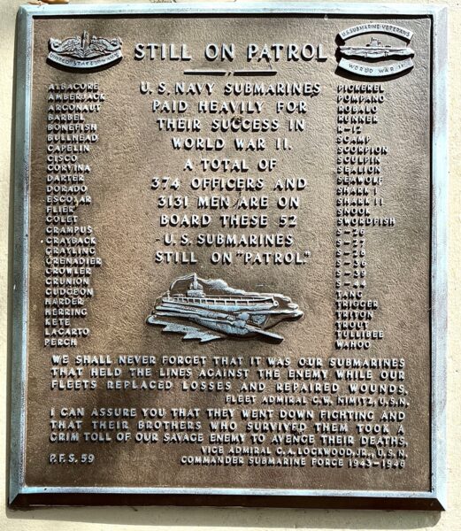 N.T.C. ORLANDO, FLORIDA STILL ON PATROL WAR MEMORIAL PLAQUE B