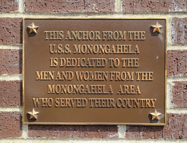 U.S.S. MONONGAHELA ANCHOR WAR MEMORIAL PLAQUE