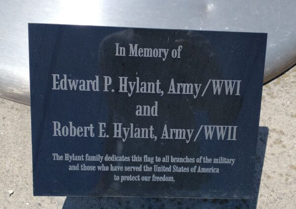 THE HYLANT FAMILY WAR MEMORIAL FLAG PLAQUE