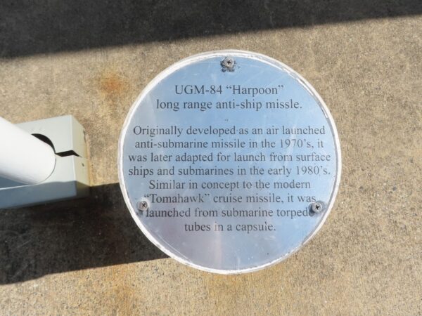 UGM-84 HARPOON MEMORIAL PLAQUE