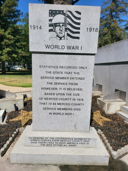 MERCED COUNTY VETERANS MEMORIAL STONE B