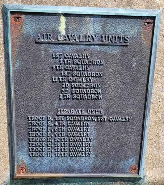 ARMOR IN VIETNAM WAR MEMORIAL PLAQUE C