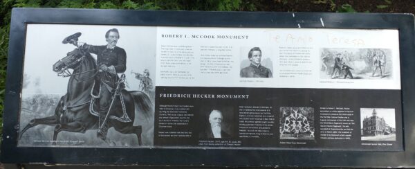 ROBERT L. MCCOOK AND FREDERICK HECKER WAR MONUMENT PLAQUE
