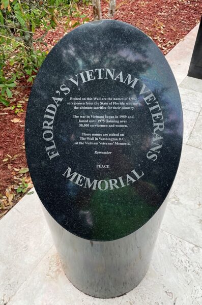 FLORIDA’S VIETNAM VETERANS MEMORIAL BALUSTRADE