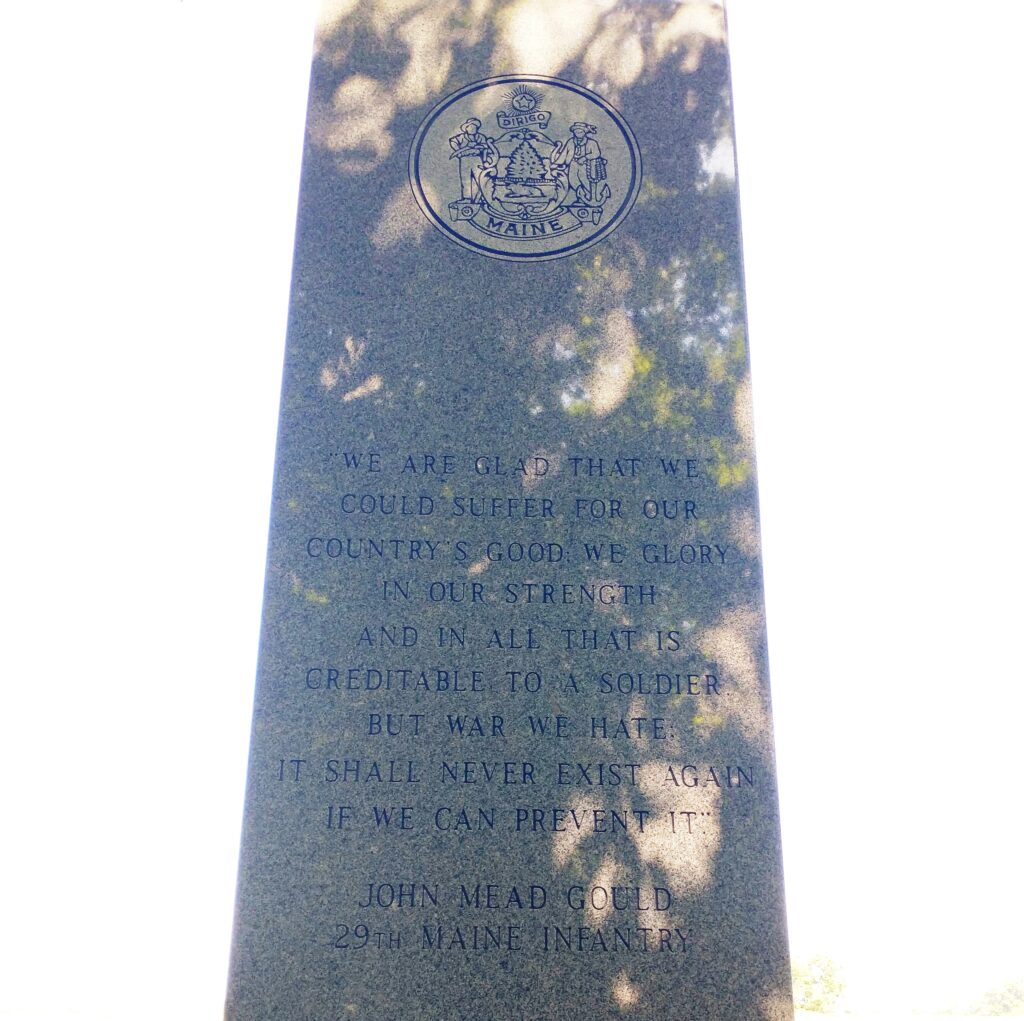 MAINE’S THIRD BATTLE OF WINCHESTER WAR MEMORIAL SIDE C