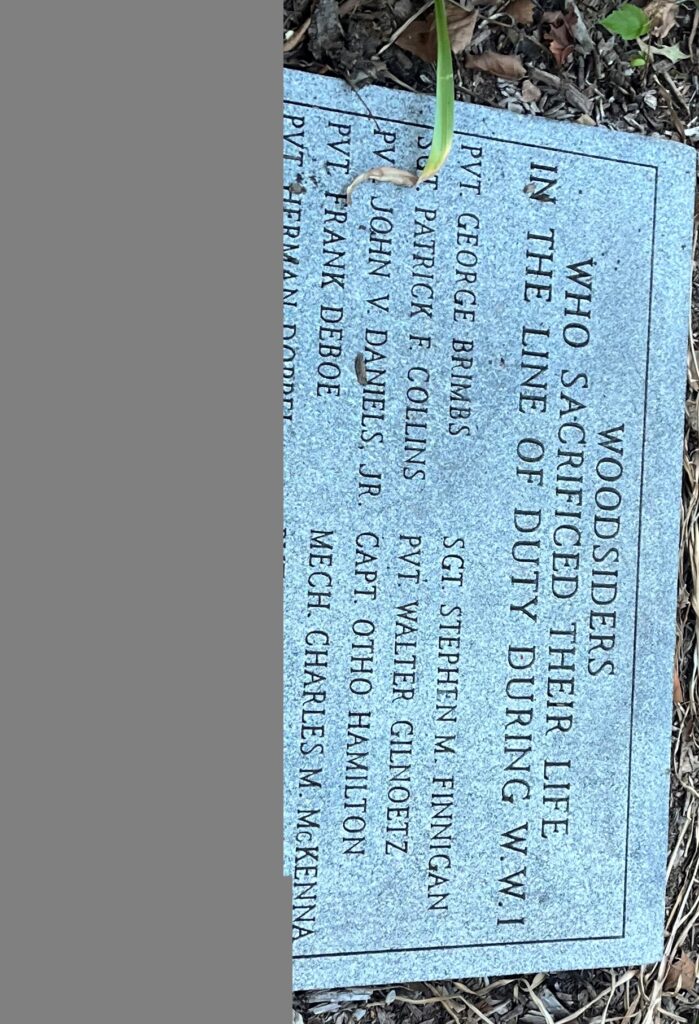 WOODSIDERS ULTIMATE SACRIFICE WAR MEMORIAL TABLET A