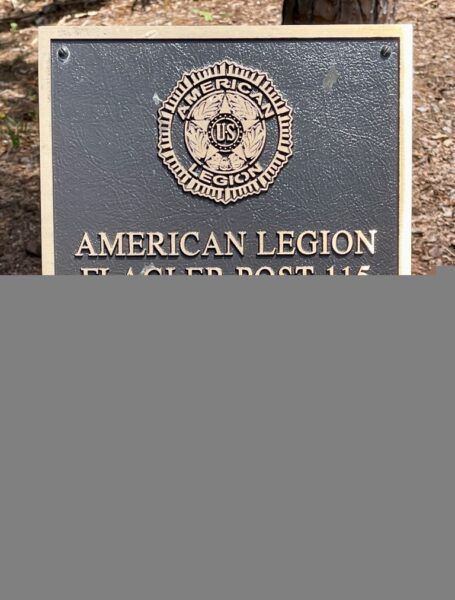 AMERICAN LEGION FLAGLER POST 115 VETERANS MEMORIAL PLAQUE