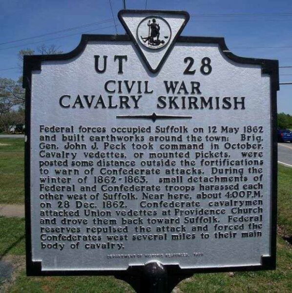 CIVIL WAR CAVALRY SKIRMISH MEMORIAL MARKER