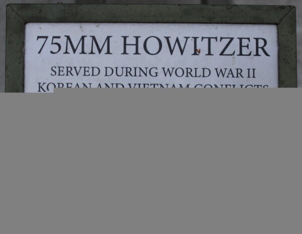 75MM HOWITZER WAR MEMORIAL PLAQUE