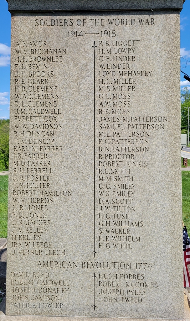 WEST MIDDLETOWN SOLDIERS MEMORIAL SIDE D