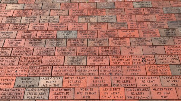 WAYNE COUNTY WORLD WAR II MEMORIAL BRICKS SECTION I