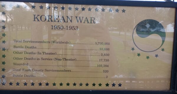KOREAN WAR 1950-1953 WAR MEMORIAL PLAQUE