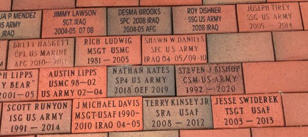 WAYNE COUNTY OPERATION IRAQI FREEDOM AND OPERATION ENDURING FREEDOM MEMORIAL BRICKS SECTION C