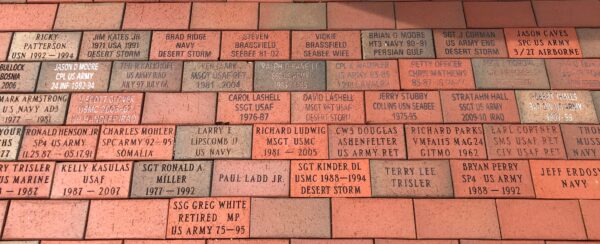 UNITED STATES CONFLICTS 1980-1996 MEMORIAL BRICKS SECTION B