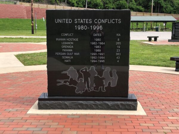 UNITED STATES CONFLICTS 1980-1996 MEMORIAL FRONT