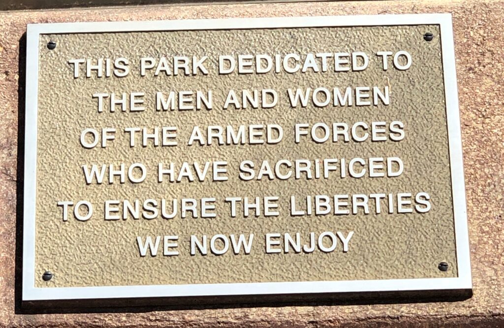 HARRISBURG, AR VETERANS MEMORIAL PARK PLAQUE