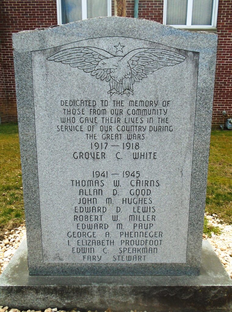 AMERICAN LEGION POST 422 WORLD WARS MEMORIAL