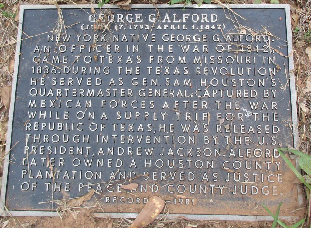 GEORGE G. ALFORD WAR MEMORIAL PLAQUE