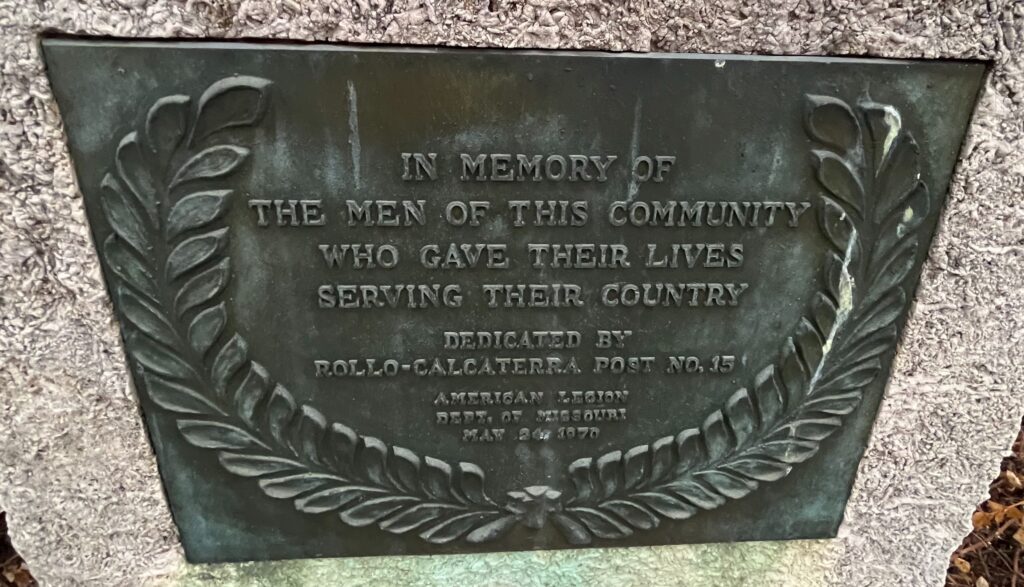 AMERICAN LEGION POST 15 VETERANS MEMORIAL PLAQUE