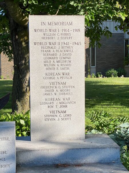 NEW BALTIMORE WAR VETERANS MEMORIAL