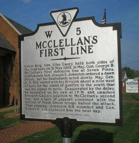 MCCLELLAN’S THIRD LINE WAR MEMORIAL MARKER