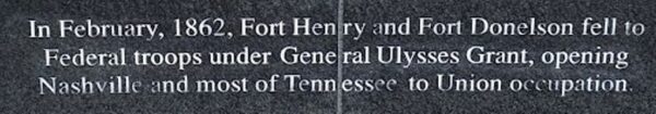 FORT HENRY AND FORT DONELSON WAR MEMORIAL STONE