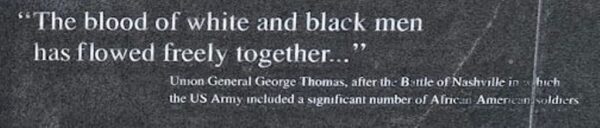 “THE BLOOD OF WHITE AND BLACK MEN” WAR MEMORIAL STONE
