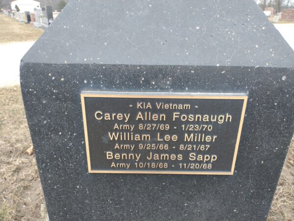 WILLSHIRE, OH KIA VIETNAM WAR MEMORIAL PLAQUE