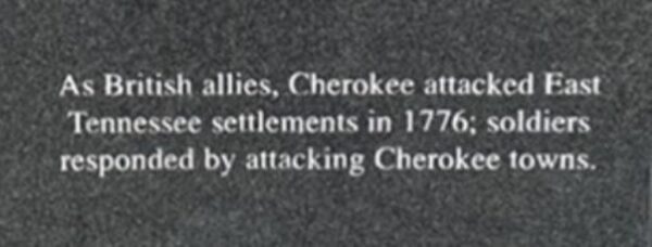ATTACKS IN EAST TENNESSEE REVOLUTIONARY WAR MEMORIAL STONE