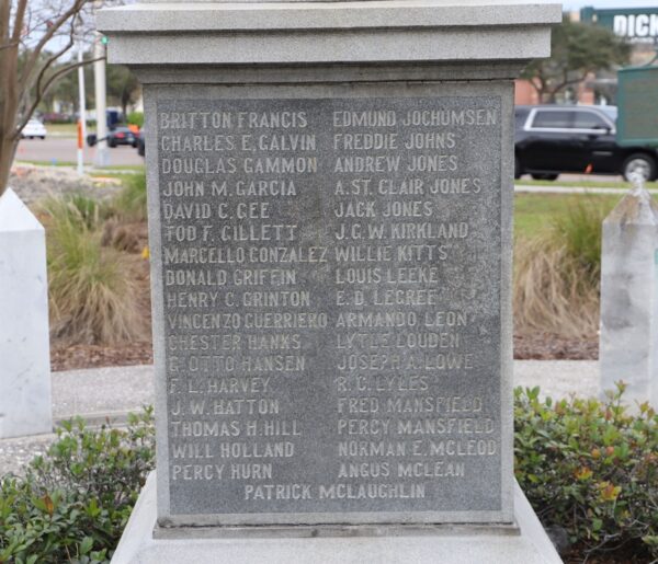 TAMPA AND HILLSBOROUGH COUNTY ROAD OF REMEMBRANCE MEMORIAL SIDE C
