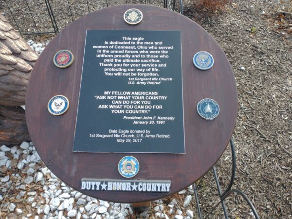 CONNEAUT, OHIO ULTIMATE SACRIFICE VETERANS MEMORIAL PLAQUE