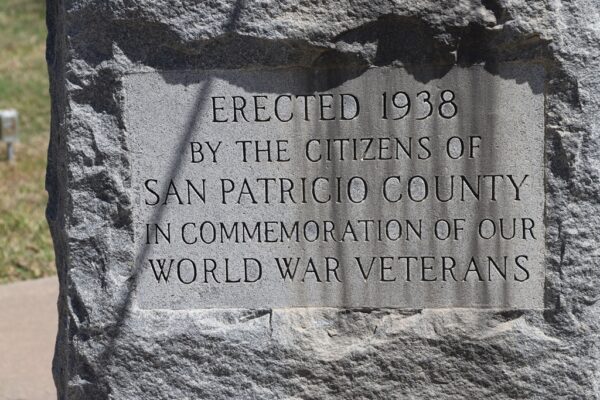 SAN PATRICIO COUNTY WORLD WAR VETEANS MEMORIAL STONE