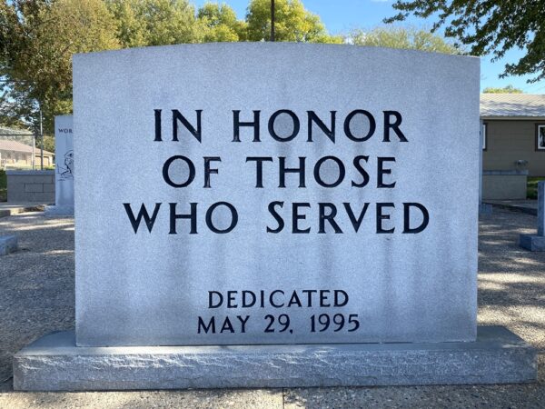 DOON WAR VETERANS MEMORIAL STONE A FRONT