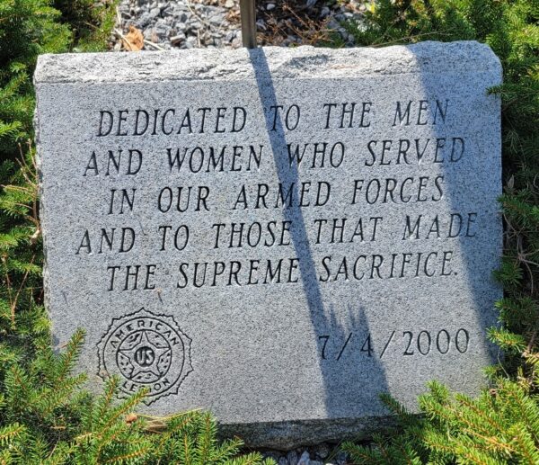HERITAGE VILLAGE VETERANS MEMORIAL FLAGPOLE STONE