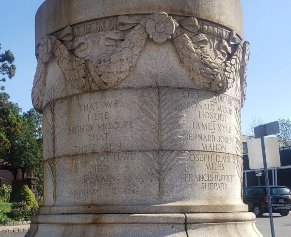 CITIZENS OF SOUTH ORANGE WORLD WAR MEMORIAL SIDE A
