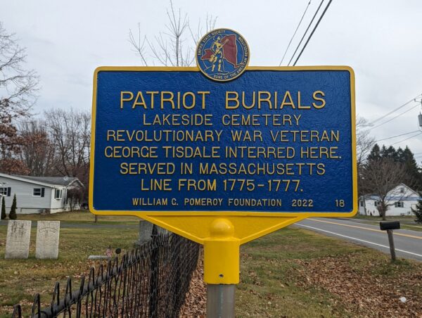PATRIOT BURIALS REVOLUTIONARY WAR MEMORIAL MARKER
