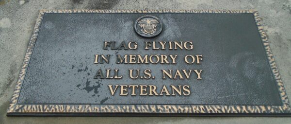 FLAG FLYING VETERANS MEMORIAL PLAQUE C