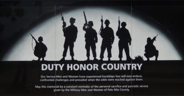 PALO ALTO COUNTY VETERANS MEMORIAL CENTER STONE