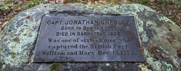CAPT. JONATHAN CHESLEY REVOLUTIONARY WAR MEMORIAL PLAQUE