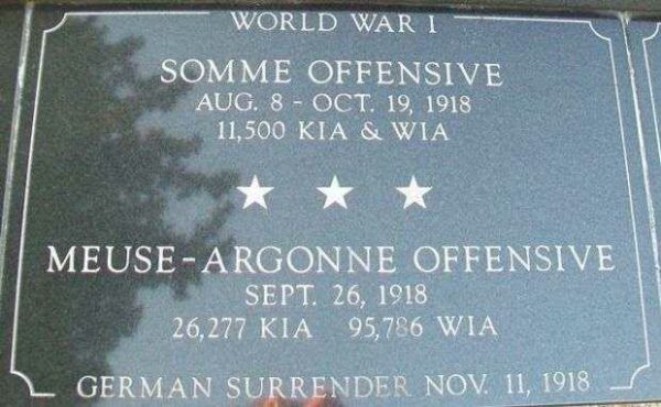 KENOSHA CITY AND COUNTY SOME AND MEUSE MEMORIAL PLAQUE