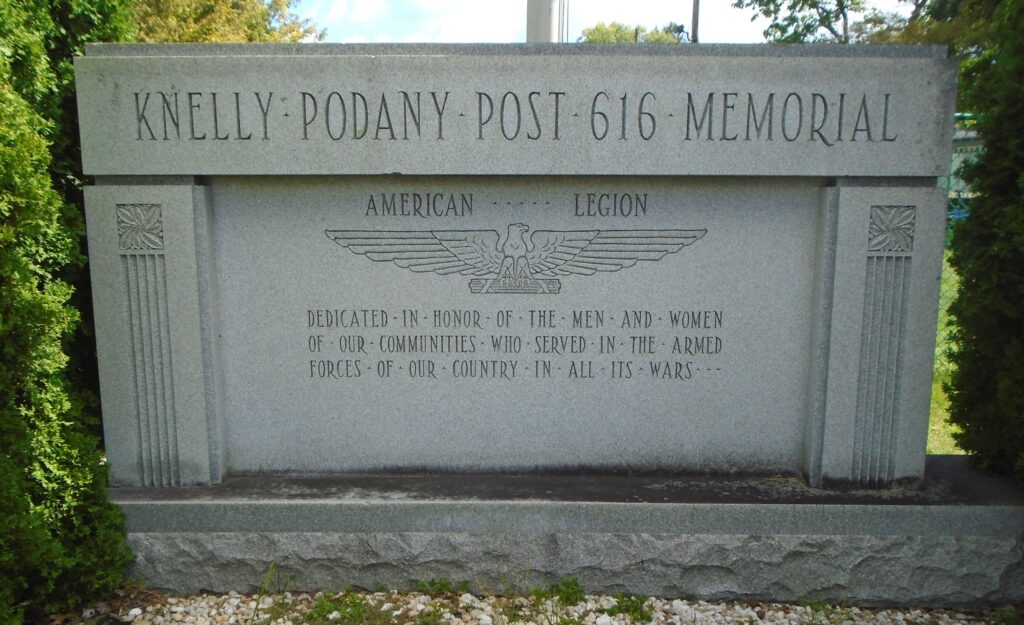 KNELLY PODANY POST 616 MEMORIAL FRONT