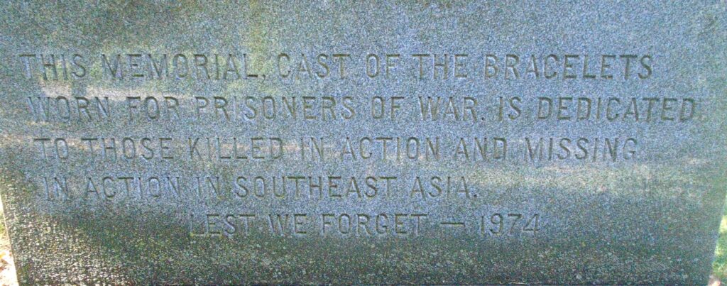 SOUTHEAST ASIA KIA MIA POW MEMORIAL STONE