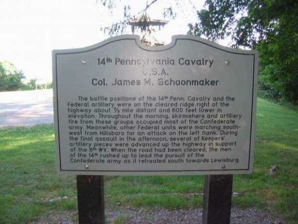 14TH PENNSYLVANIA CAVALRY WAR MEMORIAL MARKER