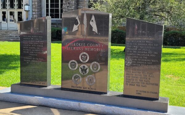 CHEROKEE COUNTY, TX VETERANS MEMORIAL