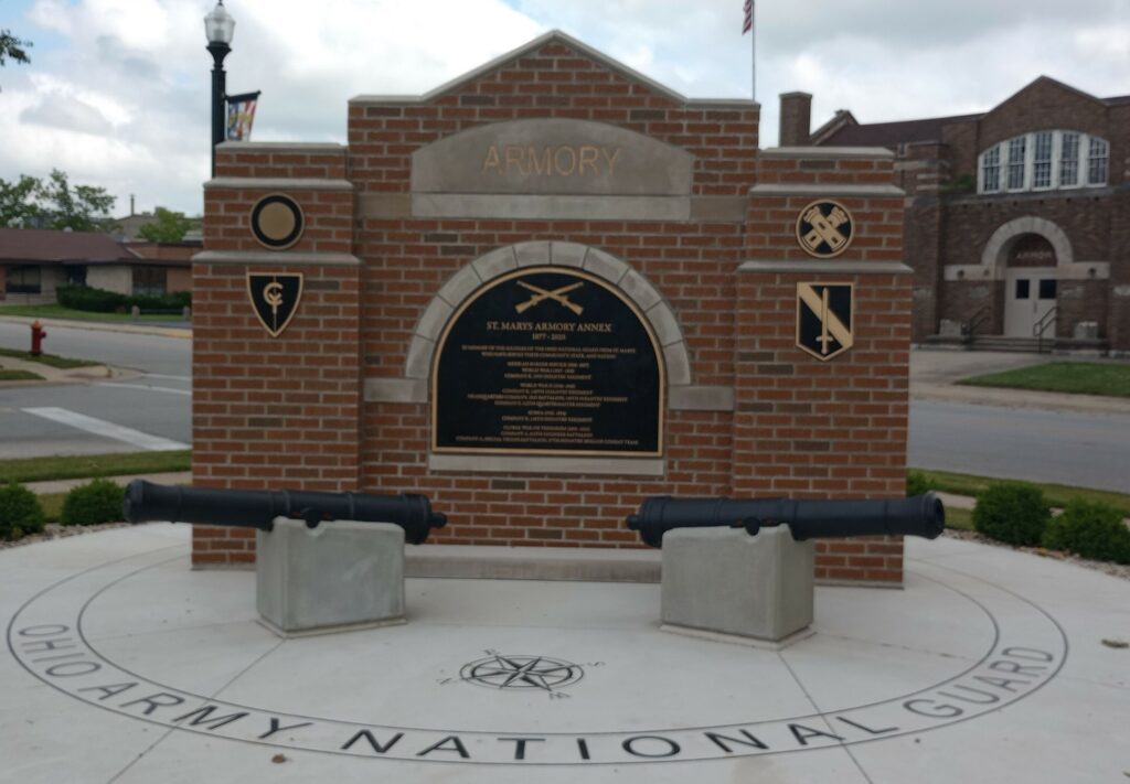 OHIO ARMY NATIONAL GUARD ST. MARYS MEMORIAL BUILDING BACK