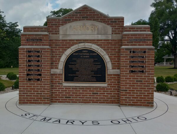 OHIO ARMY NATIONAL GUARD ST. MARYS MEMORIAL BUILDING FRONT